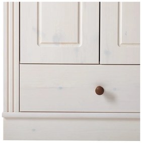 Biała szafa z litego drewna sosnowego 65x180 cm Anita – Støraa