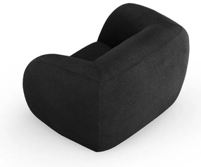Ciemnoszary fotel z materiału bouclé Essen – Cosmopolitan Design