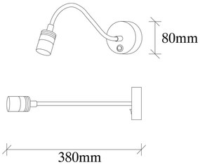 Czarny kinkiet LED Reading – Opviq lights