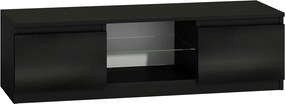 Czarna industrialna szafka rtv N1-G54