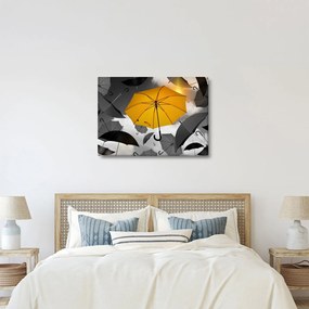 Obraz żółtego parasola (70x50 cm)