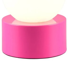 Różowa lampa stołowa ze szklanym kloszem (wys. 17 cm) Countess – Trio
