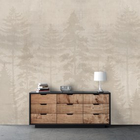 Fototapeta - Beżowy las w betonie (196x136 cm)