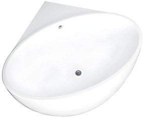 Wanna narożna - 197 L - 127 x 127 x 58 cm - Biała - Akryl - GOURAMI
