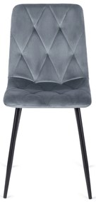 Zestaw Stół Okrągły Rozkładany HARRY 102-142 cm Dąb Craft/Czarny i 4 Krzesła Tapicerowane ROBIN Szare Nowoczesne