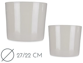 Doniczki ceramiczne MINIMAL, 2 sztuki, Ø 22 cm i Ø 27 cm