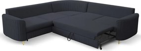 Narożnik LAREN nowoczesna sofa z funkcją spania pojemnik na pościel lewa strona CASTEL 79 251x251x85 cm