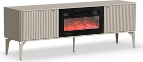 Stolik pod telewizor z kominkiem Beluci RTV-1 Halmar, kaszmir