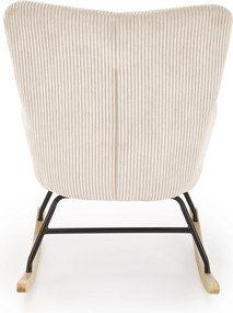 Sztruksowy fotel bujany Belmiro Halmar