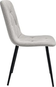 Szare krzesło LIBRA PLATINUM GREY z czarnymi nogami