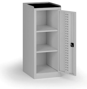 Szafa warsztatowa na narzędzia niska KOVOS, 2 półki, 600 x 505 x 1180 mm, szary