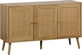 Komoda z potrójnymi drzwiczkami w stylu boho B3-R02