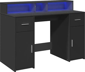Biurko podświetlane 120 cm czarne G7-P18