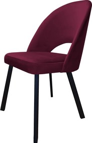 Krzesło Polo tkanina Welur noga metalowa : Kolor nogi - Czarna profil, Kolor tkaniny - VELVET - MG02, Typ siedziska - Siedzisko obrotowe 360°