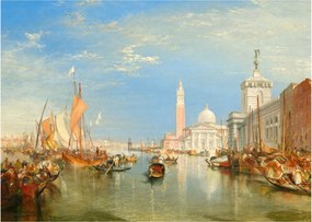 Obraz - Joseph Mallord William Turner, Venice the Dogana and San Giorgio Maggiore, reprodukcje (70x50 cm)