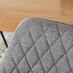 Krzesło Tapicerowane do Jadalni BRESSO 2 Szare Nowoczesne Loft