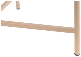 Beżowy metalowy okrągły stolik ø 50 cm Meseta – Leitmotiv