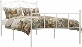 Białe metalowe łózko w stylu loft 100x200 cm A0-T29