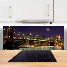 Dekor Szklany do Kuchni Perspektywa Nowoczesnego Mostu