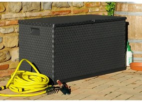 Ciemnoszara skrzynia ogrodowa Rattan – Toomax