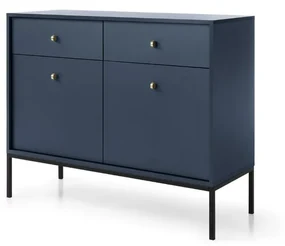 Komoda ALANI 2D2S granatowa mat 104 cm PIASKI Meble