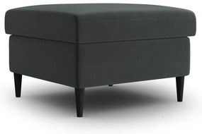 Ciemnoszary aksamitny podnóżek Kyoto – Cosmopolitan Design