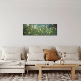 Obraz - Magiczna noc (z zegarem) (90x30 cm)