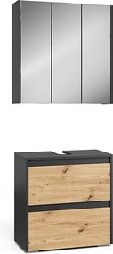 Zestaw mebli łazienkowych antracyt/artisan 60.1x30.1x62 majest