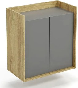 Szafka modułowa dwudrzwiowa hikora + szary przykurzony H4-N23