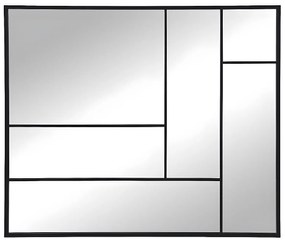 Lustro dekonstrukcyjne, z metalu – 150 × 130 cm (szer. × wys.) – kolor czarny MALDONIA