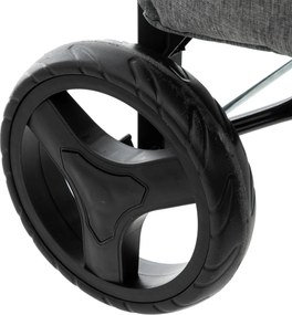 Wózek zakupowy na kółkach, szary