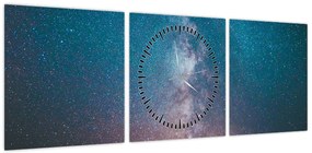 Obraz - Droga Mleczna (z zegarem) (90x30 cm)