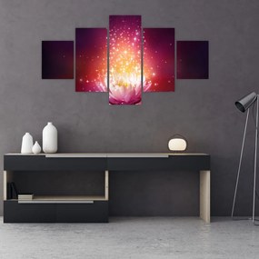 Obraz kwiatu lotosu (125x70 cm)