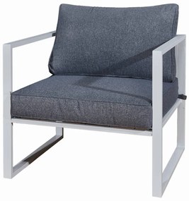 Biały fotel z aluminium na taras