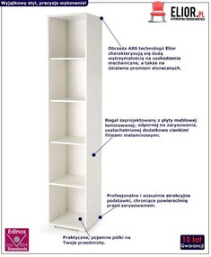 Wysoki biały regał 200 cm - Lines L2