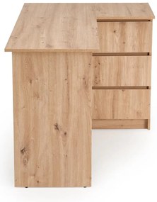 Biurko narożne BEGA dąb artisan HALMAR