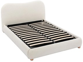 Łóżko ze skrzynią - 140 x 190 cm - Bukla - Biały - VANARI