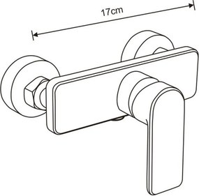 Mexen Cetus bateria prysznicowa, chrom - 744340-00