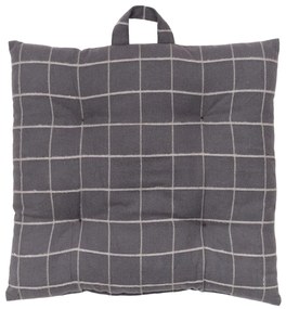 Poduszka na krzesło w kratę SOFT GEOMETRY, bawełniana, 40 x 40 cm