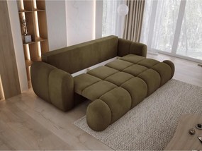 Sofa Kanapa BOMO 3 osobowa z funkcją spania i pojemnikiem w tkaninie SALVADOR 10 WERSAL