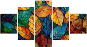 Obraz - Mozaika z liści (125x70 cm)
