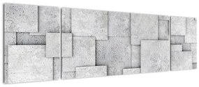 Obraz - Abstrakcja płytek betonowych (170x50 cm)