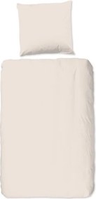 Beżowa bawełniana pościel jednoosobowa Good Morning Universal, 140x220 cm