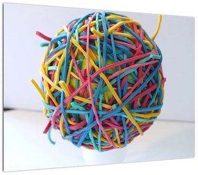 Obraz na szkle - gumki (70x50 cm)