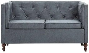 2-osobowa Sofa James 2Q w stylu Chesterfield - szara