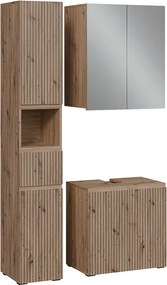 Zestaw mebli łazienkowych 3-częściowy rzemieślnik 60x35x58 takumi