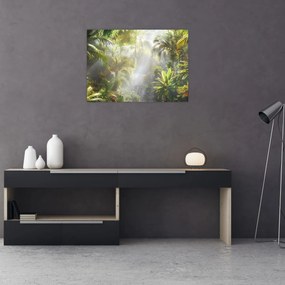 Obraz na szkle - Tropikalny las deszczowy (70x50 cm)