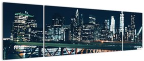 Obraz miasta nocą (170x50 cm)