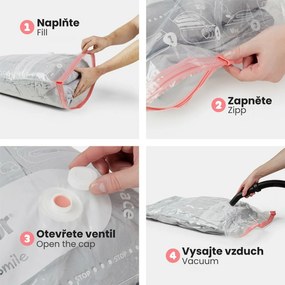 Zestaw worków do przechowywania próżniowegoAspispace 6 sztuk, 3x M + 3x L