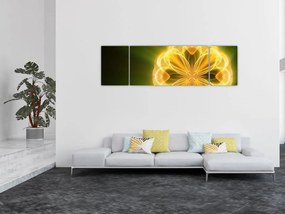 Obraz żółtego kwiatu (170x50 cm)
